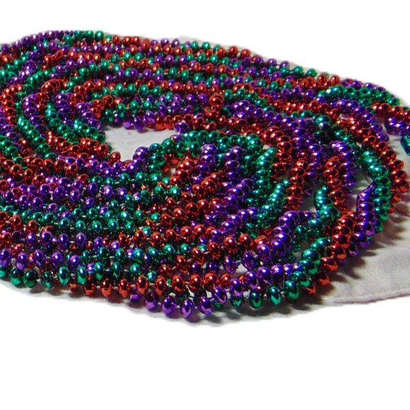 Multicolor (Red, Green, Purple) & Twisted Garland, 2 strands, 9 feet each - Picture 2 of 3